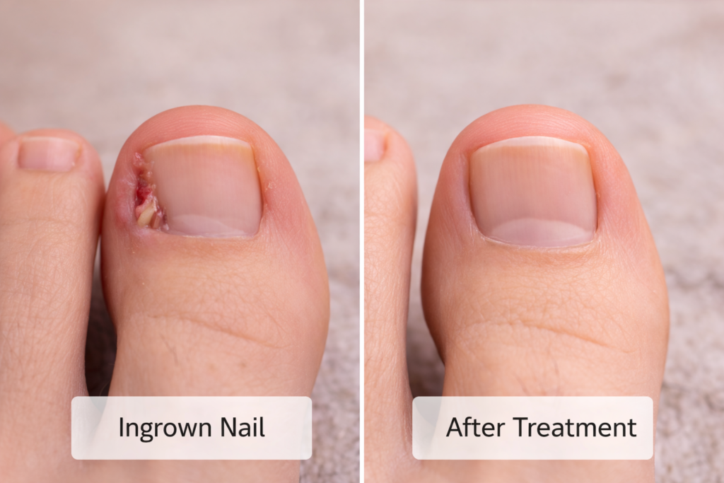 Ingrown nail surgery at SkinVive in Hyderabad by Dr. Karishni Chittarvu